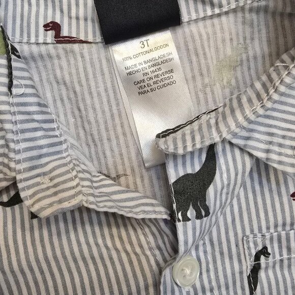 Boys Bundle - Two Striped Button Down Shirts sz 3T - Picture 6 of 6